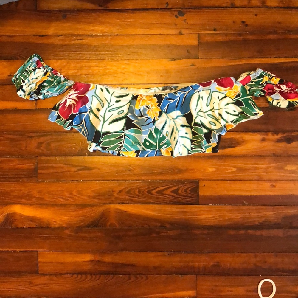 Floral bandeau crop top